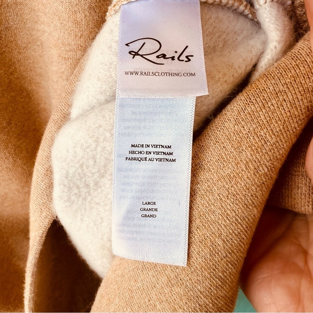 Rails Super Soft “Nico” Boxy Heathered Camel Hood… - image 4